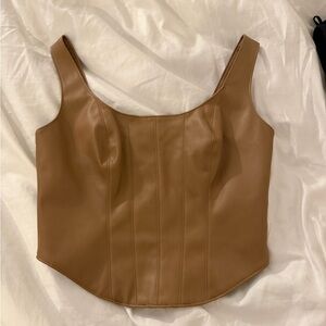 Abercrombie Leather Corset Top